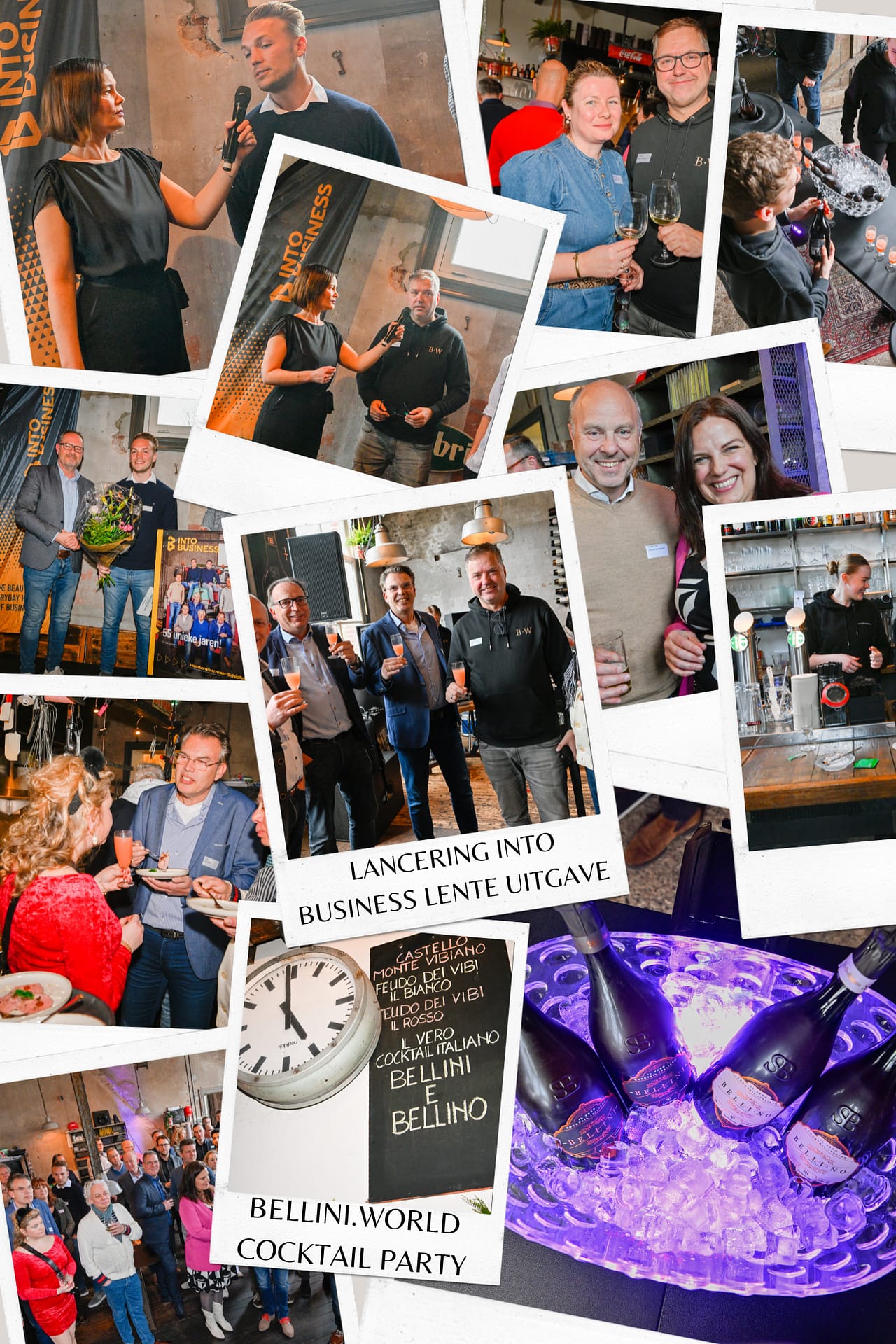 Bellini INTO BUSINESS Lente uitgave Cocktail party collage